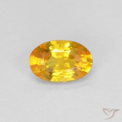 0.59ct Natural Golden Sapphire, Oval Cut, 5.9x4 mm