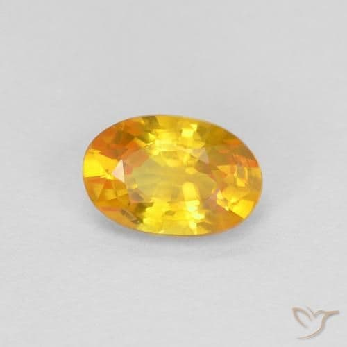 0.59ct Natural Golden Sapphire, Oval Cut, 5.9x4 mm