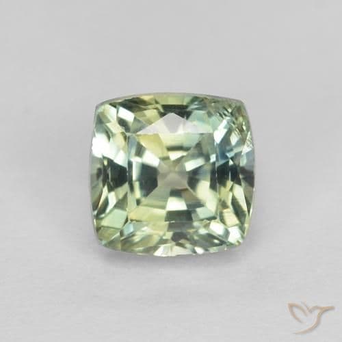 0.84ct Natural Multicolor Sapphire, Cushion Cut, 4.6x4.6 mm