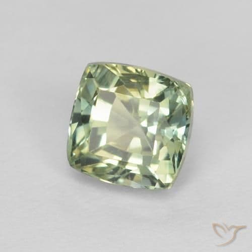 0.84ct Natural Multicolor Sapphire, Cushion Cut, 4.6x4.6 mm