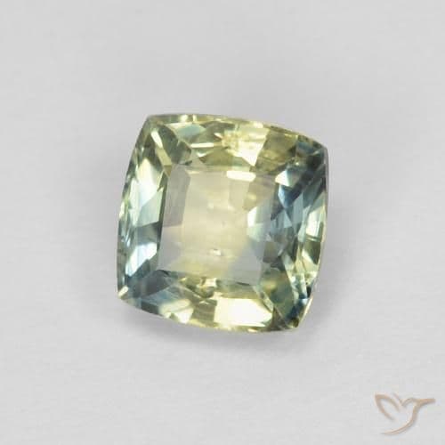 0.66ct Natural Multicolor Sapphire, Cushion Cut, 4.6x4.6 mm