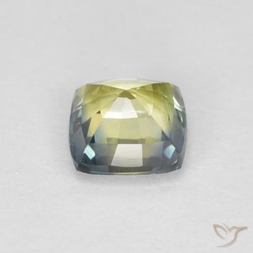0.66ct Natural Multicolor Sapphire, Cushion Cut, 4.6x4.6 mm