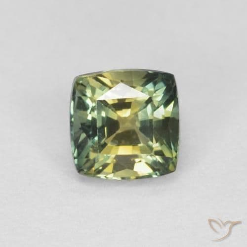 0.65ct Natural Multicolor Sapphire, Cushion Cut, 4.3x4.3 mm