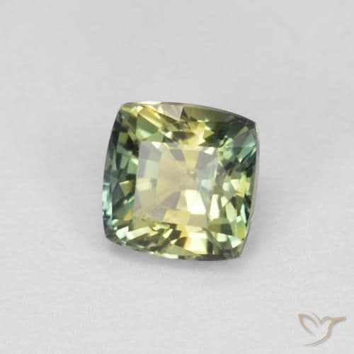 0.65ct Natural Multicolor Sapphire, Cushion Cut, 4.3x4.3 mm