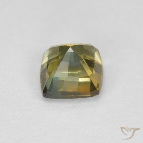 0.65ct Natural Multicolor Sapphire, Cushion Cut, 4.3x4.3 mm