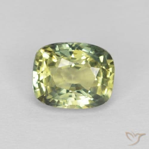 0.73ct Natural Multicolor Sapphire, Cushion Cut, 5.4x4.4 mm
