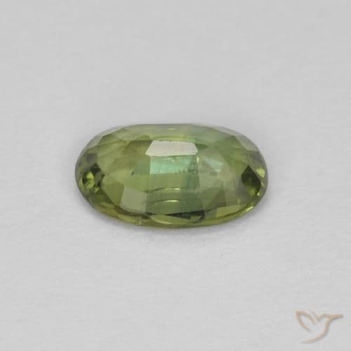 0.54ct Medium-Dark Green Sapphire, Oval Cut, 6x4.1 mm