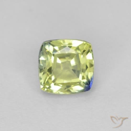 0.51ct Natural Multicolor Sapphire, Cushion Cut, 4.1x4 mm