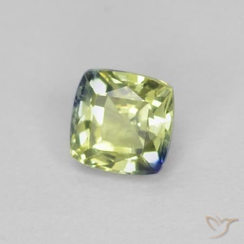 0.51ct Natural Multicolor Sapphire, Cushion Cut, 4.1x4 mm