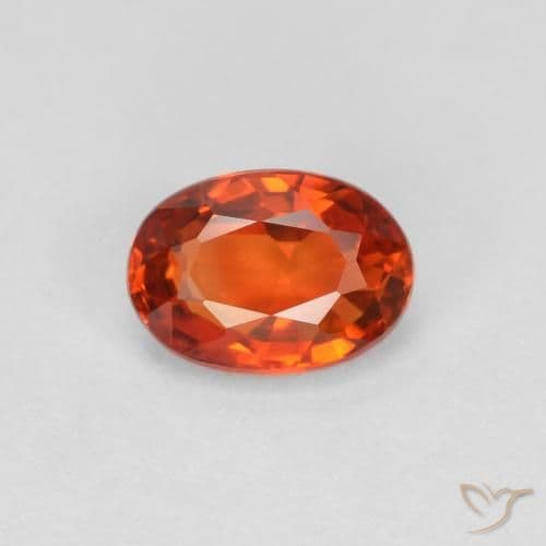 0.73ct Natural Fire Orange Sapphire, Oval Cut, 6x4.2 mm