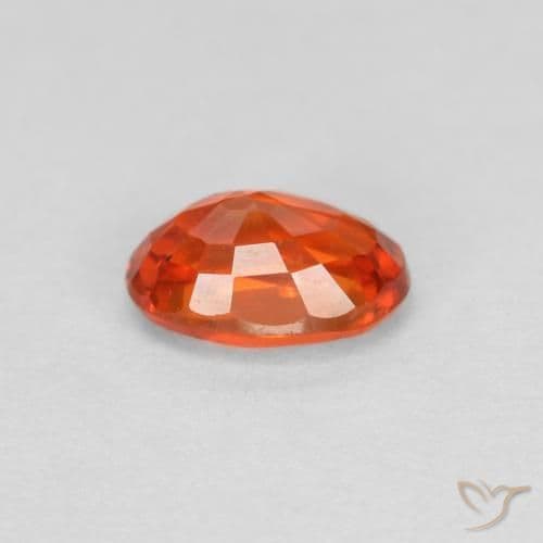 0.64ct Natural Reddish Orange Sapphire, Oval Cut, 5.8x4.2 mm