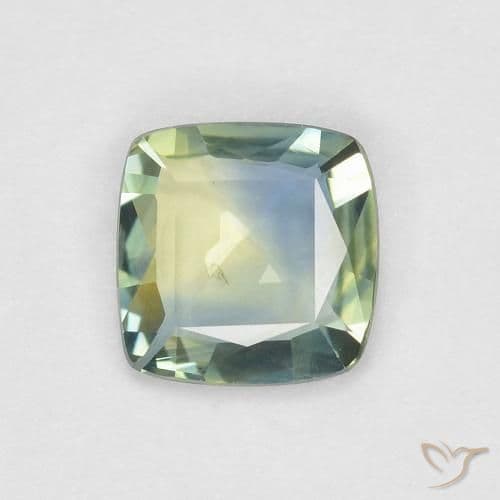 0.66ct Natural Multicolor Sapphire, Cushion Cut, 5.6x5.6 mm