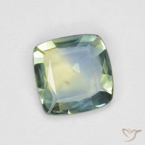 0.66ct Natural Multicolor Sapphire, Cushion Cut, 5.6x5.6 mm