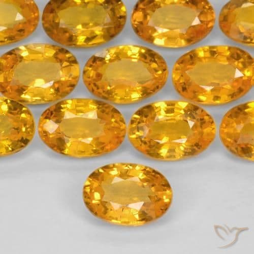 0.60ct Natural Orange-Gold Sapphire, Oval Cut, 5.9x4 mm