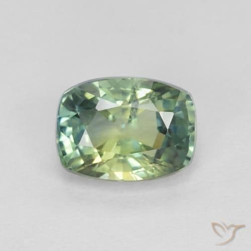 1.22ct Natural Multicolor Sapphire, Cushion Cut, 6.6x4.9 mm