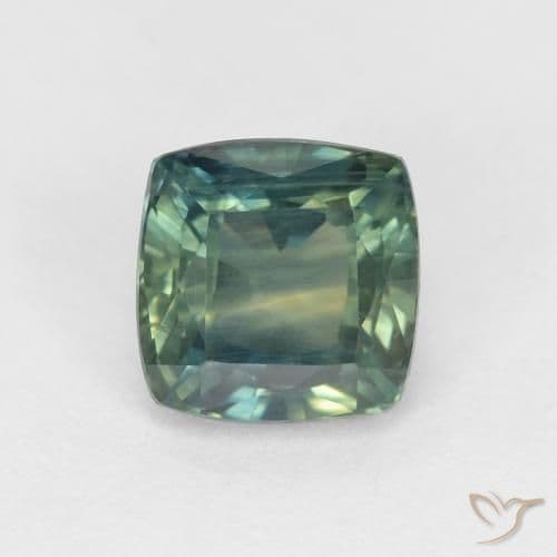 1.14ct Natural Multicolor Sapphire, Cushion Cut, 5.5x5.4 mm