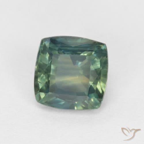 1.14ct Natural Multicolor Sapphire, Cushion Cut, 5.5x5.4 mm