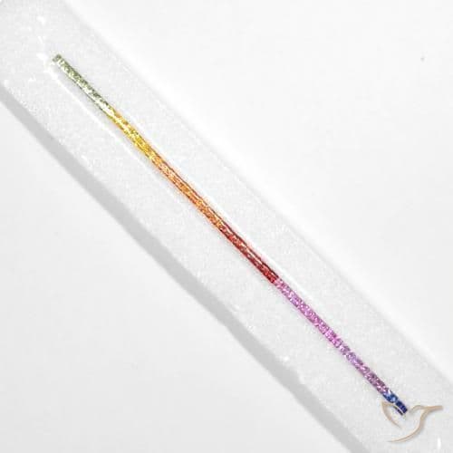 6.63ct Natural Multicolor Sapphire, Square, 2.5x2.5 mm