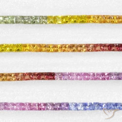 5.29ct Natural Multicolor Sapphire, Square, 2.6x2.6 mm