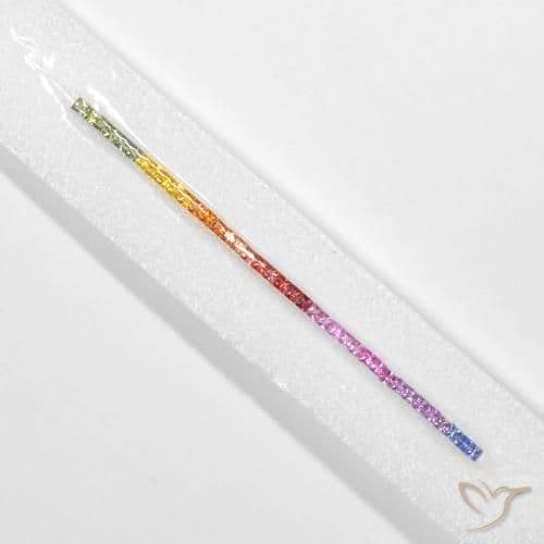 6.18ct Natural Multicolor Sapphire, Square, 2.6x2.5 mm