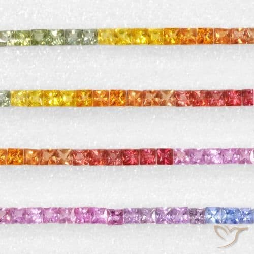 6.18ct Natural Multicolor Sapphire, Square, 2.6x2.5 mm