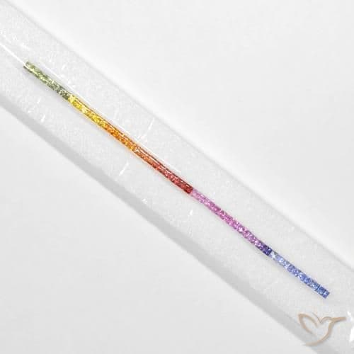 6.32ct Natural Multicolor Sapphire, Square, 2.6x2.6 mm