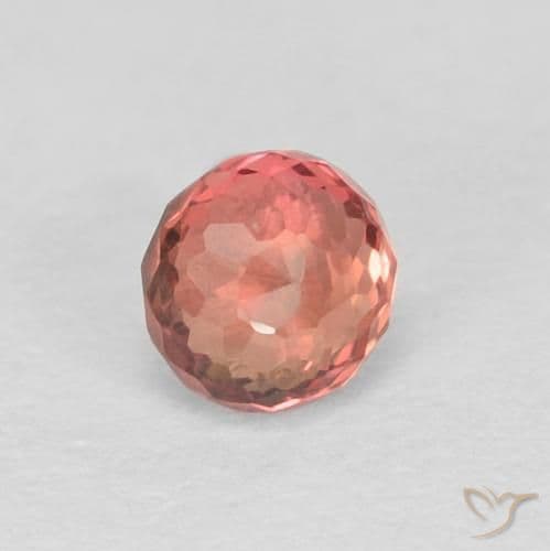 0.40ct Natural Light Red Sapphire, Round Cut, 3.84 mm