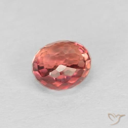0.40ct Natural Light Red Sapphire, Round Cut, 3.84 mm