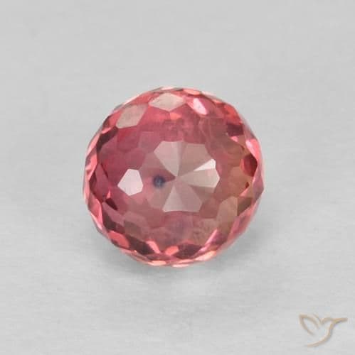 0.76ct Natural Bright Red Sapphire, Round Cut, 5.47 mm
