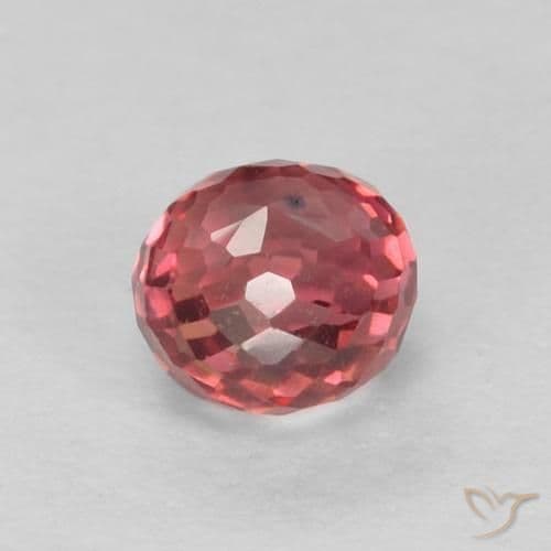 0.48ct Natural Pinkish Red Sapphire, Round Cut, 3.97 mm