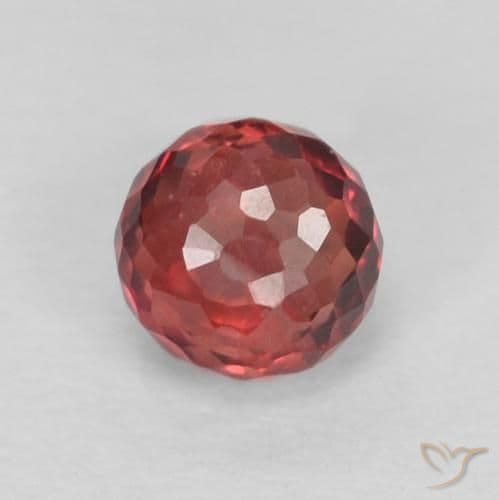 2.44ct Natural Intense Red Sapphire, Round Cut, 4.90 mm