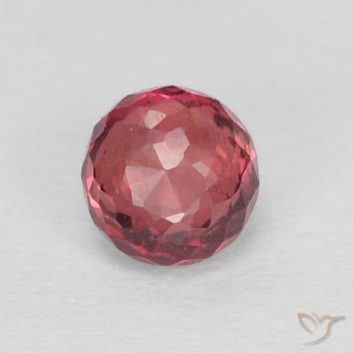 0.41ct Natural Medium Dark-Red Sapphire, Round Cut, 3.80 mm