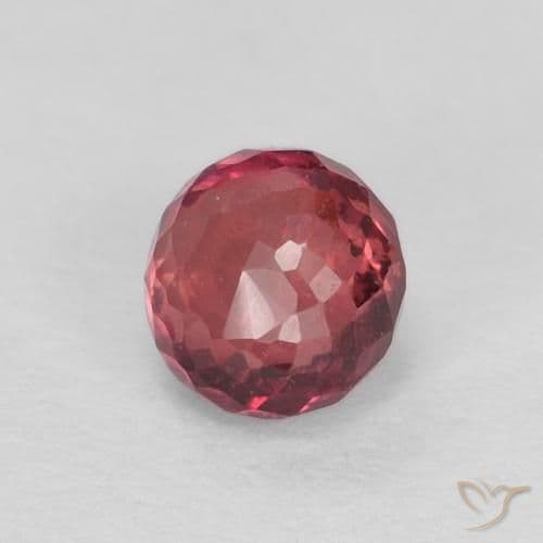 0.41ct Natural Medium Dark-Red Sapphire, Round Cut, 3.80 mm