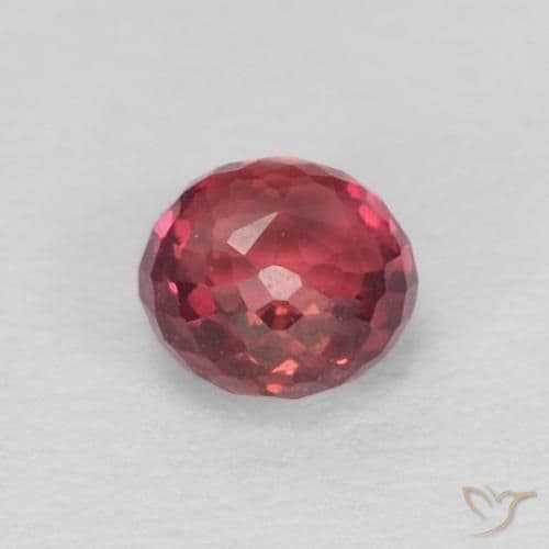 0.41ct Natural Medium Dark-Red Sapphire, Round Cut, 3.80 mm