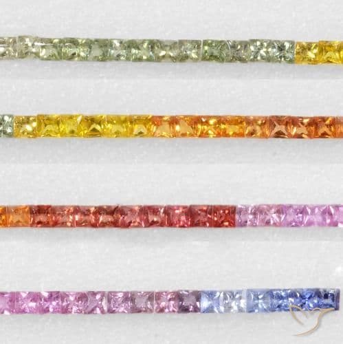 8.29ct Natural Multicolor Sapphire, Square, 2.7x2.7 mm