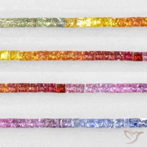 6.06ct Natural Multicolor Sapphire, Square, 2.6x2.5 mm