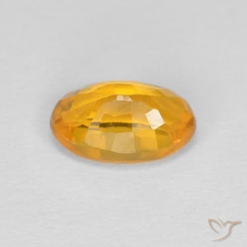 0.60ct Natural Medium Orange Sapphire, Oval Cut, 6.1x4 mm