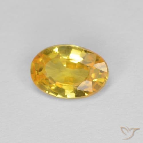 0.44ct Natural Golden Sapphire, Oval Cut, 5.7x3.9 mm