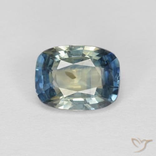 1.07ct Natural Multicolor Sapphire, Cushion Cut, 6.5x5 mm