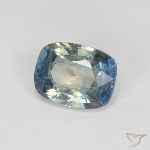 1.07ct Natural Multicolor Sapphire, Cushion Cut, 6.5x5 mm