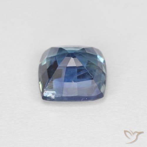 0.97ct Natural Teal Sapphire, Cushion Cut, 5.3x5.3 mm