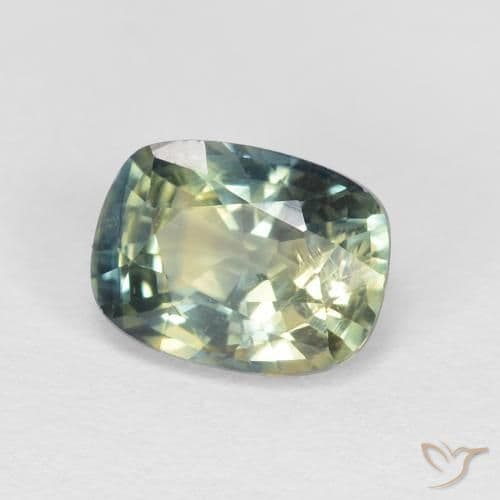 1.18ct Natural Multicolor Sapphire, Cushion Cut, 6.7x5 mm