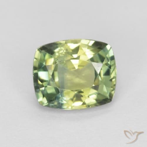 1.16ct Natural Multicolor Sapphire, Cushion Cut, 6.4x5.3 mm