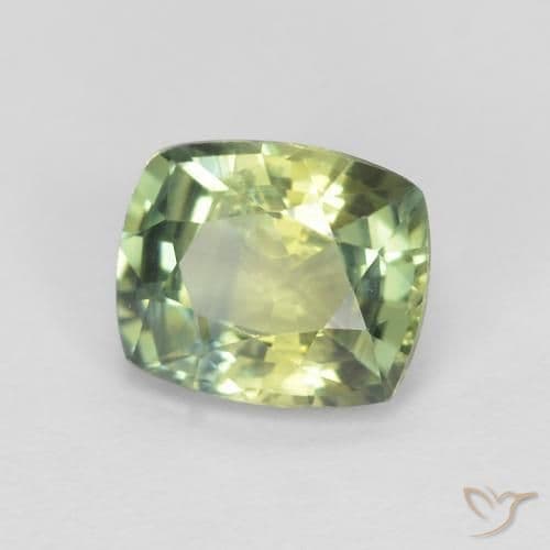 1.16ct Natural Multicolor Sapphire, Cushion Cut, 6.4x5.3 mm