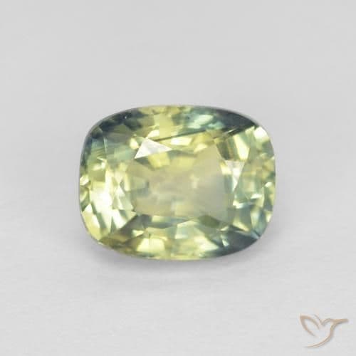 1.06ct Natural Multicolor Sapphire, Cushion Cut, 6.1x4.8 mm