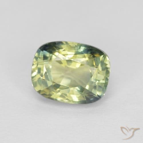 1.06ct Natural Multicolor Sapphire, Cushion Cut, 6.1x4.8 mm