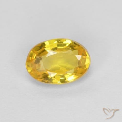 0.49ct Natural Golden Sapphire, Oval Cut, 5.4x3.8 mm
