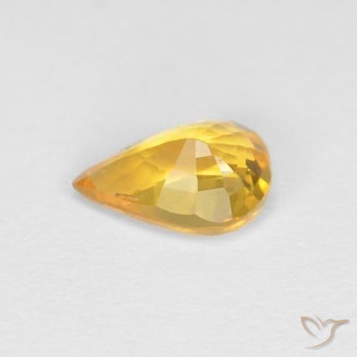 0.47ct Natural Bright Gold Sapphire, Pear Shape, 5.7x4 mm