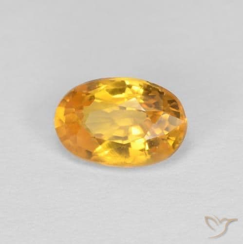 0.57ct Natural Golden Sapphire, Oval Cut, 5.7x3.7 mm