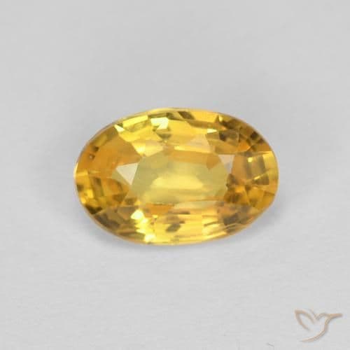 0.59ct Natural Golden Sapphire, Oval Cut, 6x4 mm